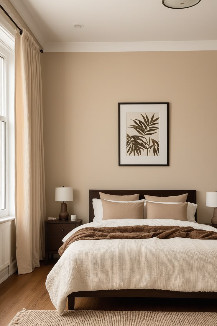 Earthy neutral bedroom